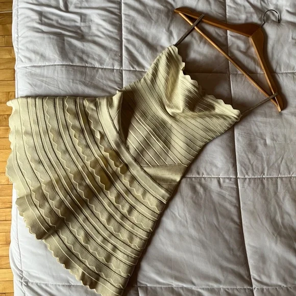 Herve Leger A-Line Phoebe Scalloped Dress - Picture 11 of 12